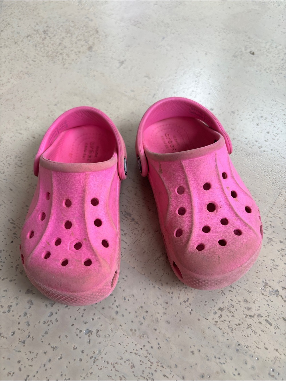 Kids Lightweight Pink Slip-On Crocs